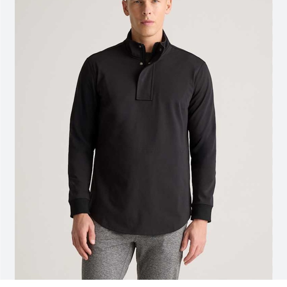 Quince On Par Half-Zip Pullover NWT black size large